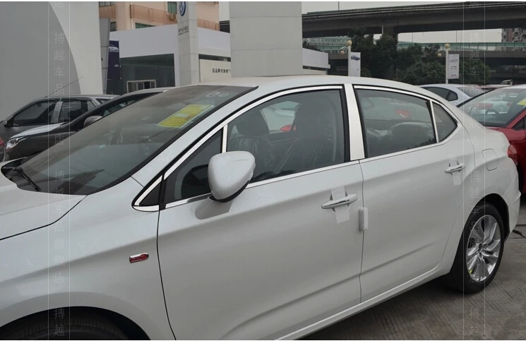 

High quality car in stainless steel window trim (14 pcs) For 2013-2014 4dr c4l Car-styling
