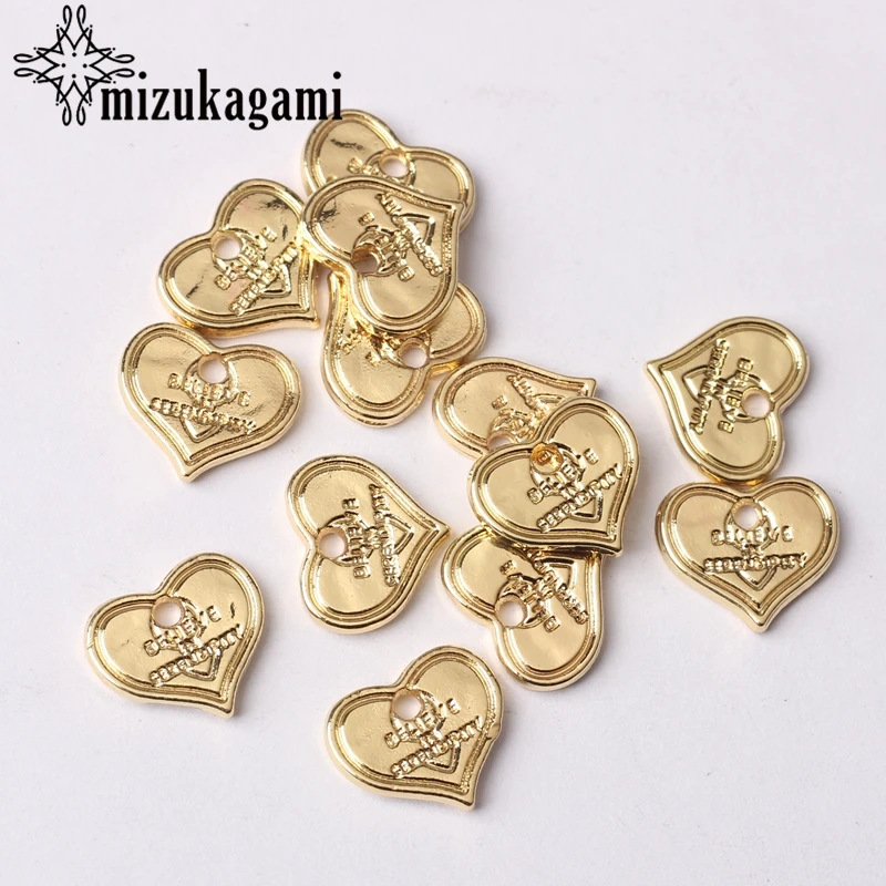 Миниатюрные бусины из цинкового сплава в форме сердца 10 мм 20 шт./лот для