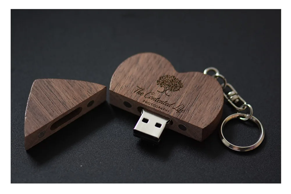 JASTER USB 3.0 wooden Heart-shaped usb+box pendrive 4GB 8GB 16GB 32GB 64GB 128GB usb flash drive External storage memory stick