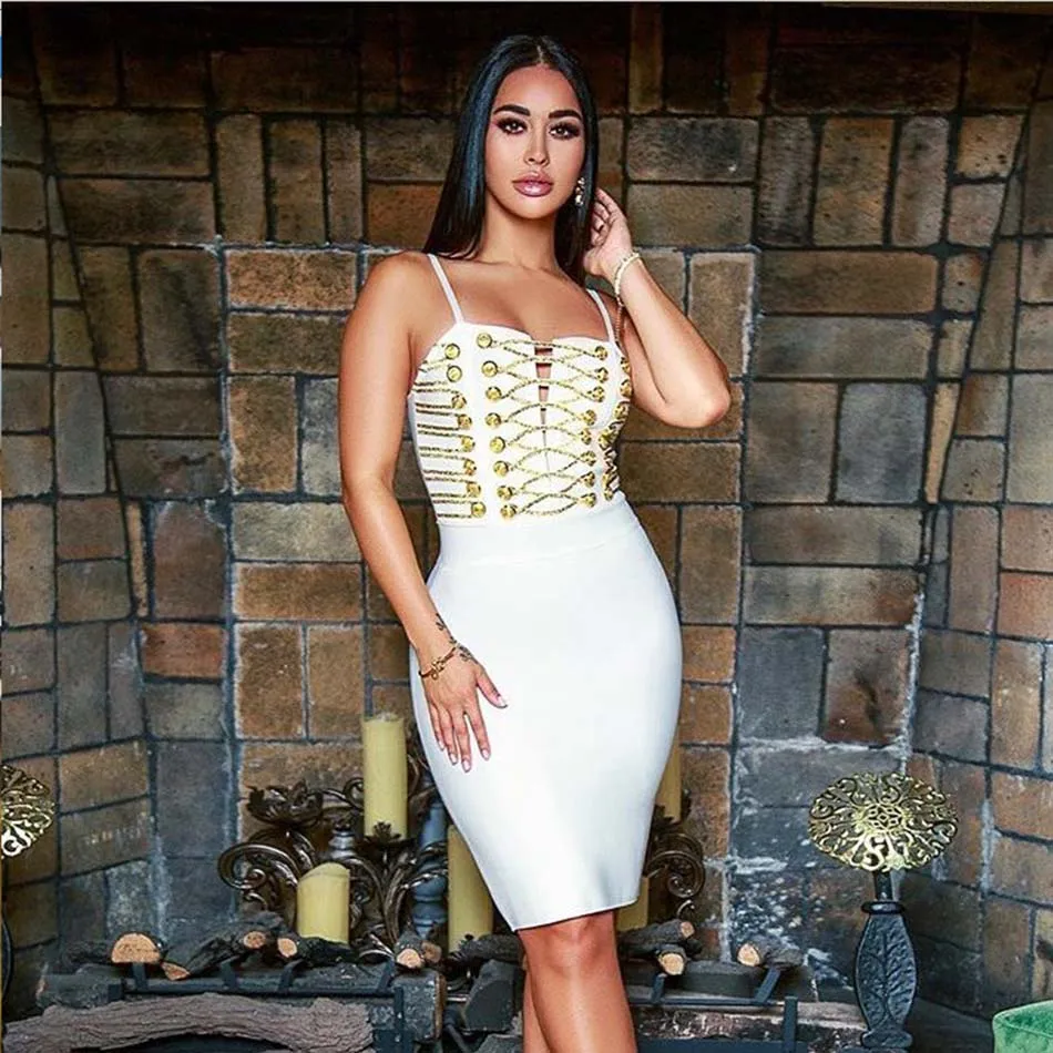 Женское вечернее платье без рукавов Белое Облегающее Платье с вырезами в стиле