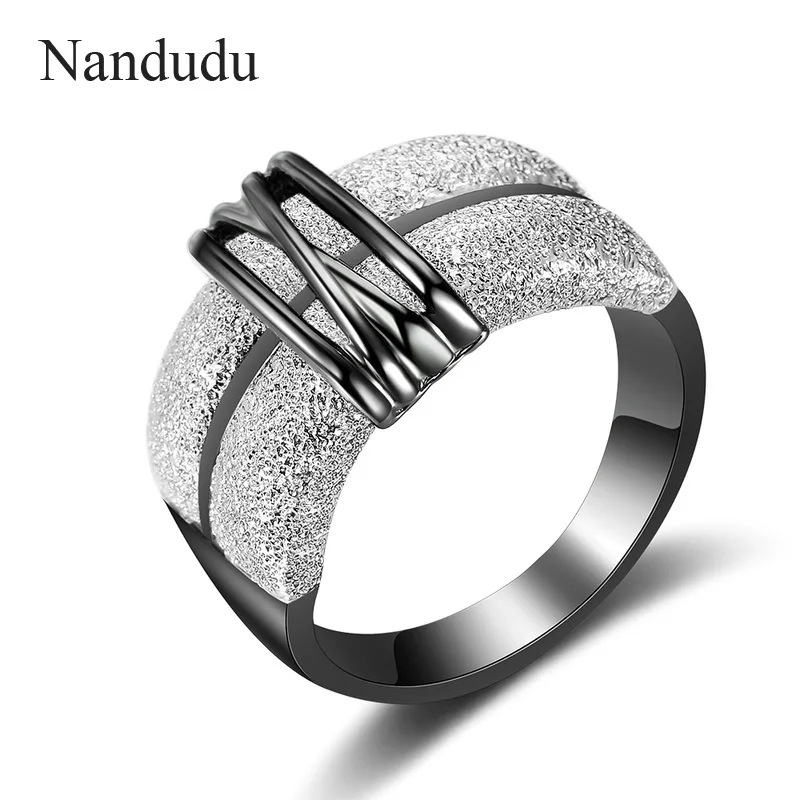 Nandudu золото и черный и серебряный цвет женские кольца модные ювелирные изделия подарок Новое поступление дизайн кольцо R1999 R1926 - Цвет основного камня: R1999