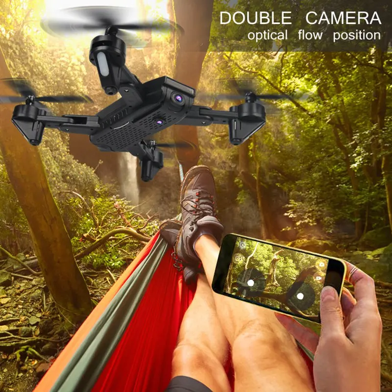 V Sign Selfie Drone оптический следящий Радиоуправляемый Дрон с двойная камера Hd Fpv
