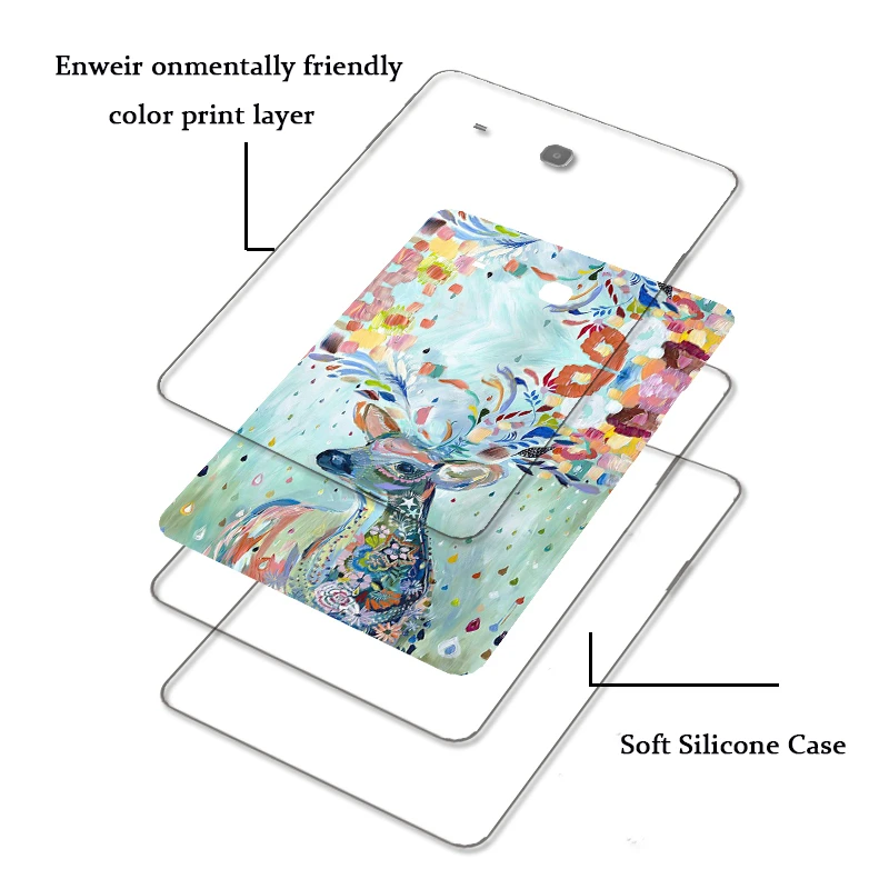 Цветной чехол Elk DIY Tab для huawei Mediapad Media Pad T5 M2 801 M5 8 4 10 M3 1 Lite 0 TPU силиконовый