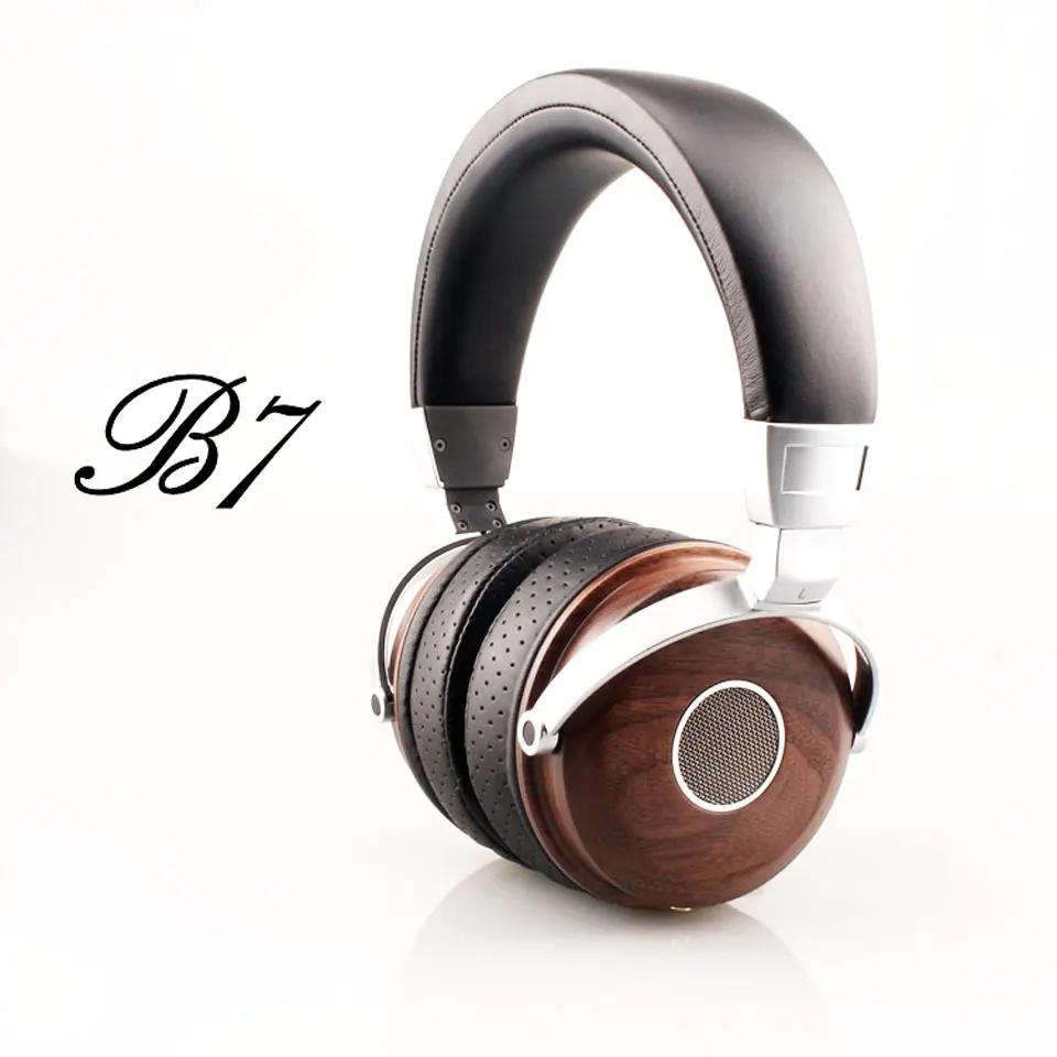 BLON BOSSHIFI B7 деревянные наушники гарнитура DJ металлические Hifi стерео Открытый