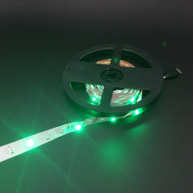 Цветная (RGB) 3528 SMD 60 светодиодный/м светодиодный полосы светильник + 24key пульт