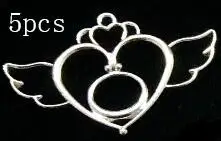 silver flyheart Каваи Сейлор Мун девушка кошка открытый ободок смолы ремесло кулон DIY УФ смола ювелирных изделий красивый солдат подвески в форме платья металлический каркас - Цвет: silver flyheart