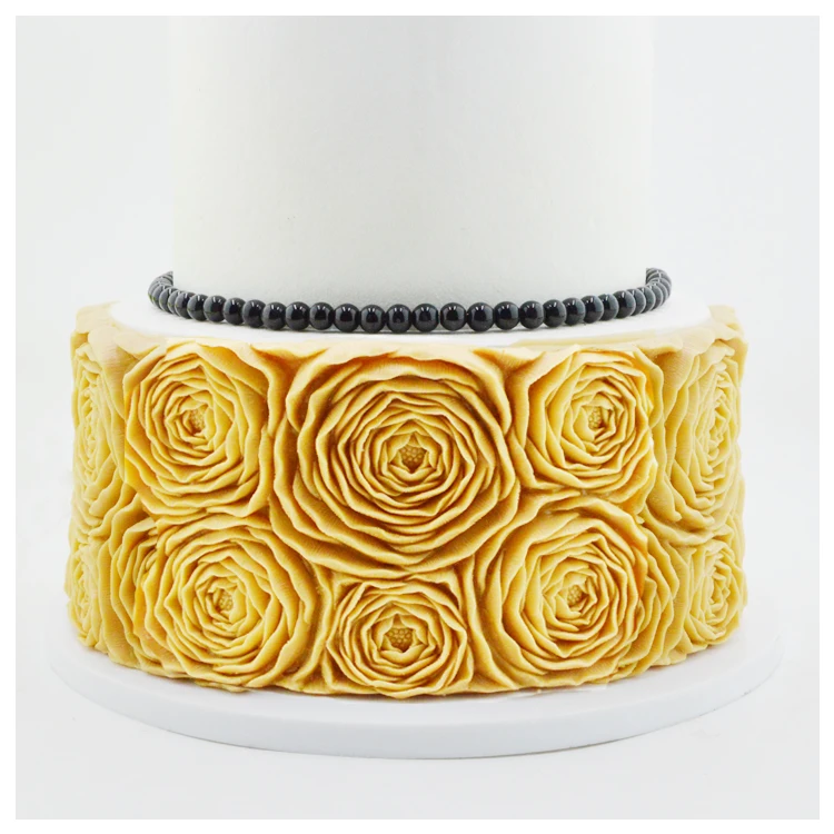

3D узор цветы пиона силиконовая форма для выпечки Торты украшения края формы Шоколад DIY Инструменты для выпечки