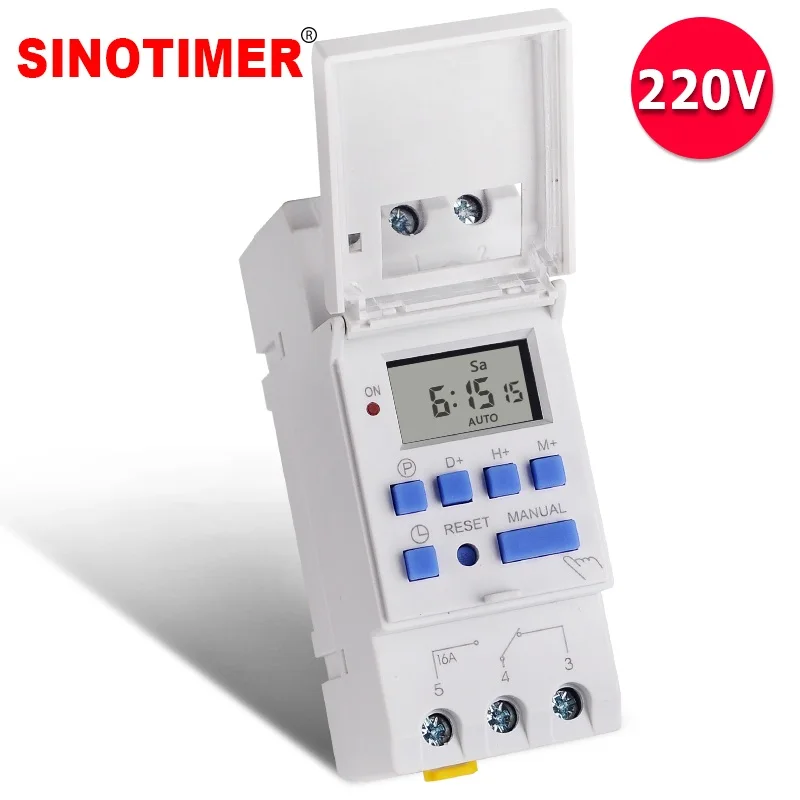 TM615 220V 16A 3500W TM615 цифровой переключатель времени с 16 вкл/выкл каждый день и 15 групп интеллектуальная комбинация для управления освещением - Цвет: TM615 220V 16A 3500W