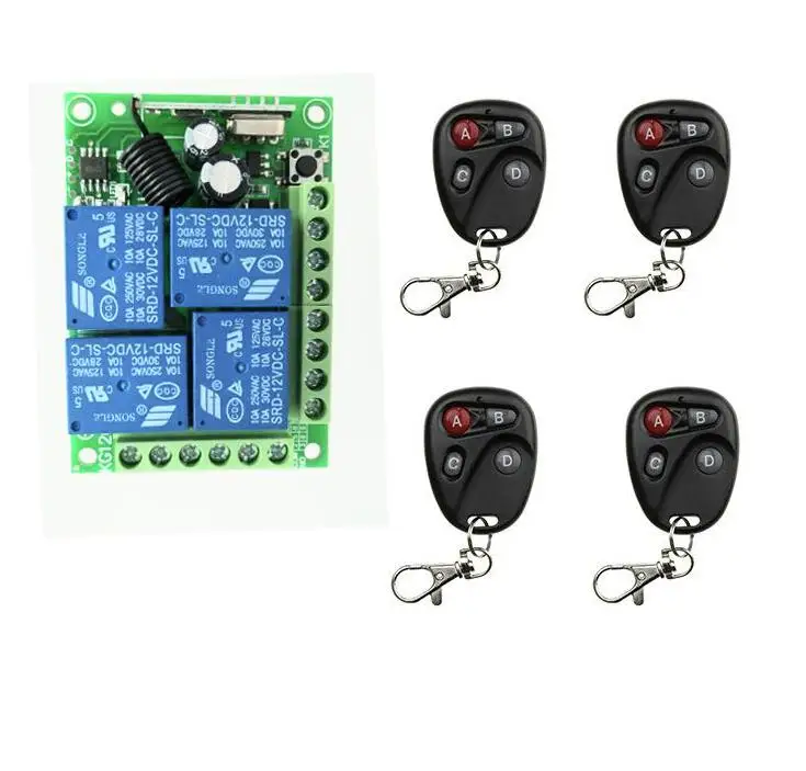 Ресивер беспроводный с передатчиками для приборов дверей гаража окон ламп 12 В
