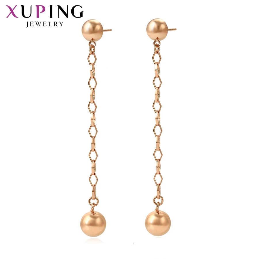 Романтические длинные серьги Xuping геометрической формы ювелирные изделия для