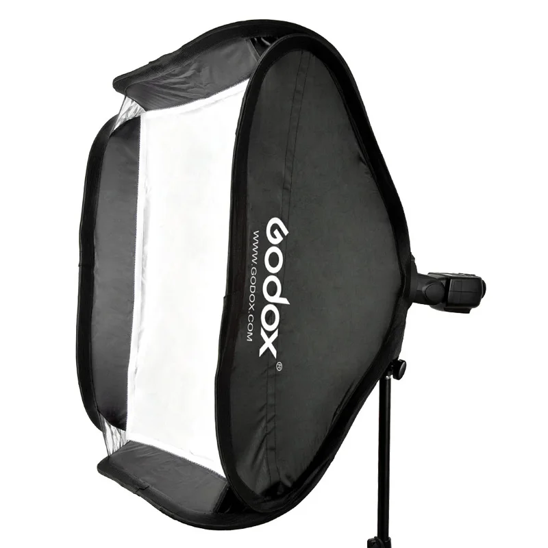 Софтбокс Godox 40*40 см с ручным кронштейном для вспышки S-type + креплением Bowens и сумкой