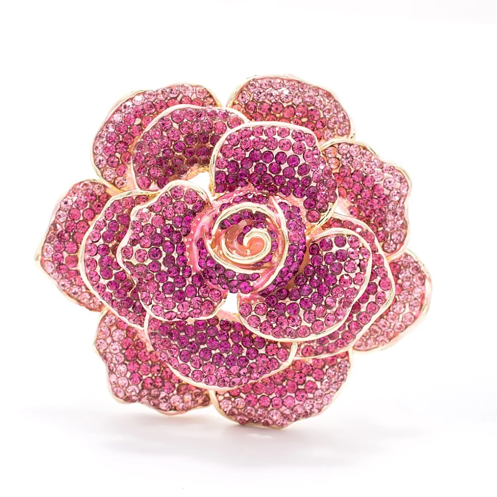 Булавки k украшенные стразами розы свадебный брошь Броши для женщины ювелирные