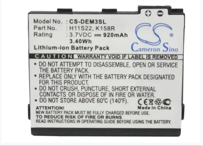 Аккумулятор Cameron Sino 920 мАч для DELL Aero Mini 3 3T1 V01B V02B D986R H11B01B H11S22 K158R OK158R Mobile аккумулятор