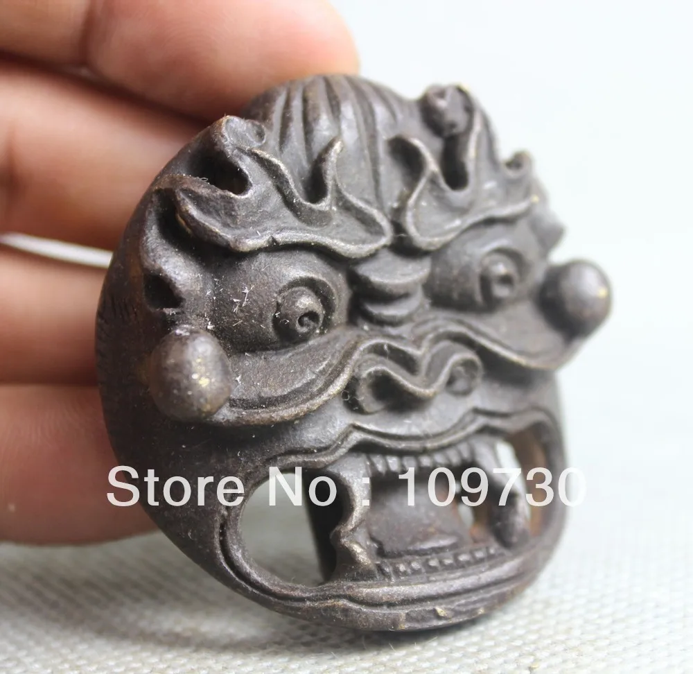 Бир 00512 Старый Китайский Тибет Бронзовый Религии Ваджра Будда Лицо Голова Бюст