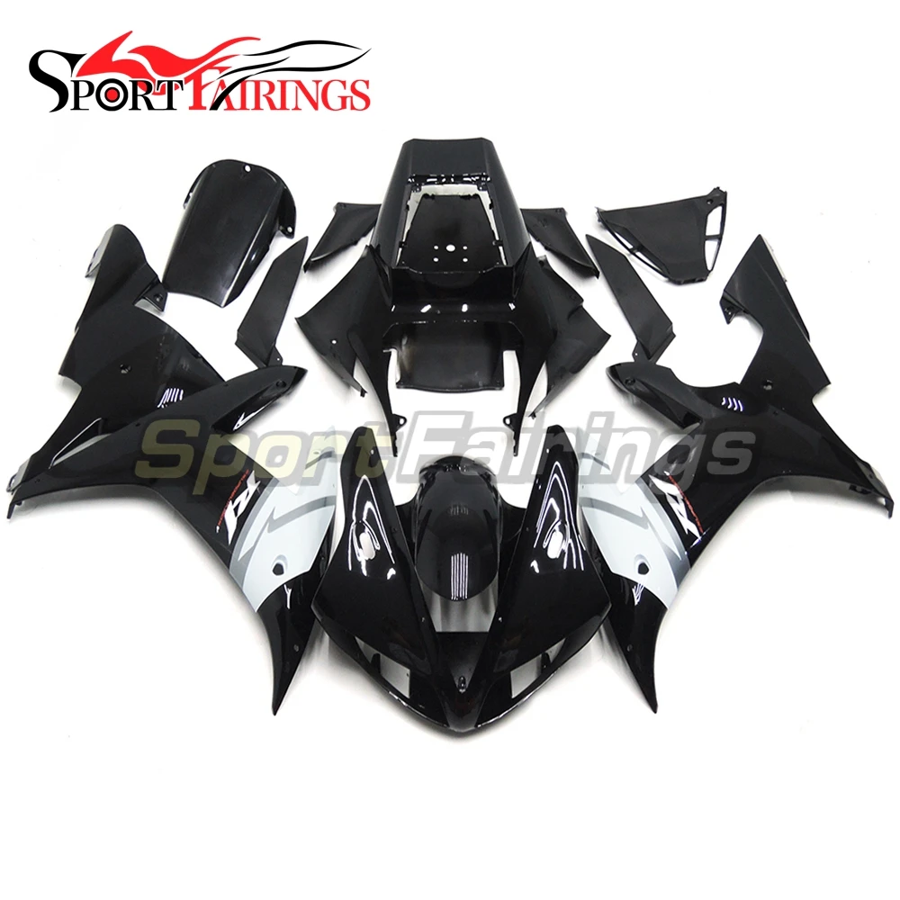 

Plastic Injection Fairings For Yamaha YZF R1 Year 2002 2003 02 03 ABS Motorcycle Fairing Kit Body Frames Black White Cowlings