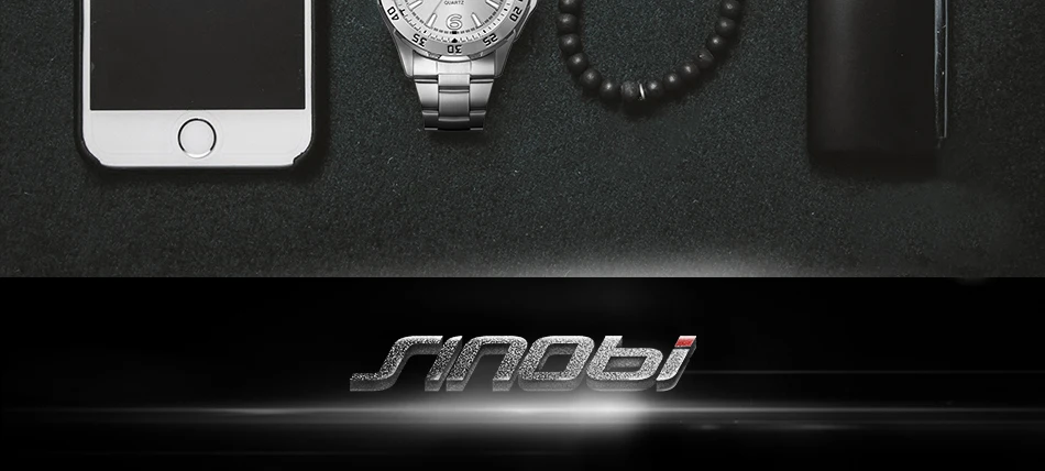 Бренд Sinobi, спортивные мужские часы, модные, очаровательные, мужские, полностью стальные, водонепроницаемые, наручные, Relogio Masculino, 3 бар, relogio masculino