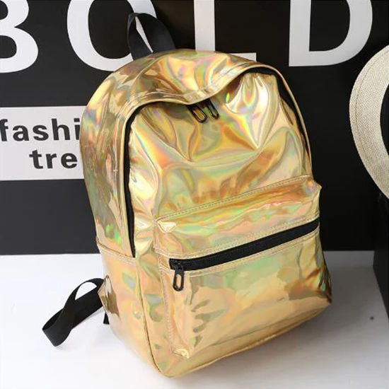 

Fashion Backpacks Styling Women Men Solid Bags Trendy Laser Holographic Backpack Laser Backpack Girl School Bag New Backpack Bag