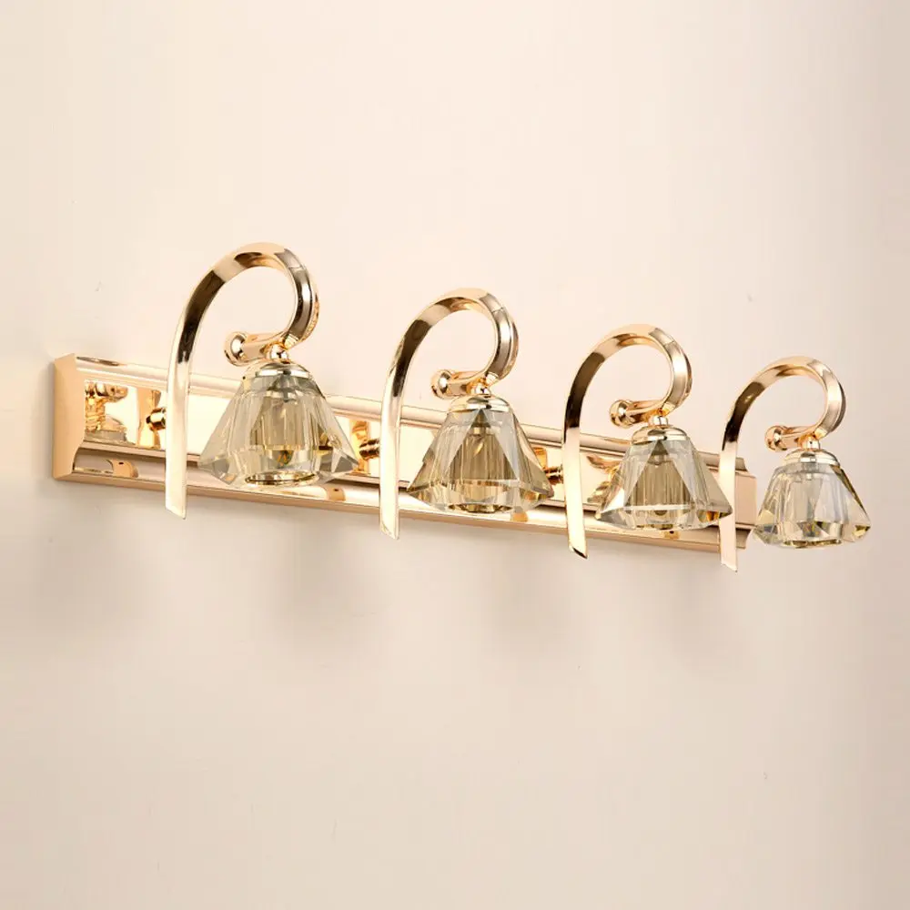 Светодиодный роскошный современный настенный светильник с золотыми кристаллами