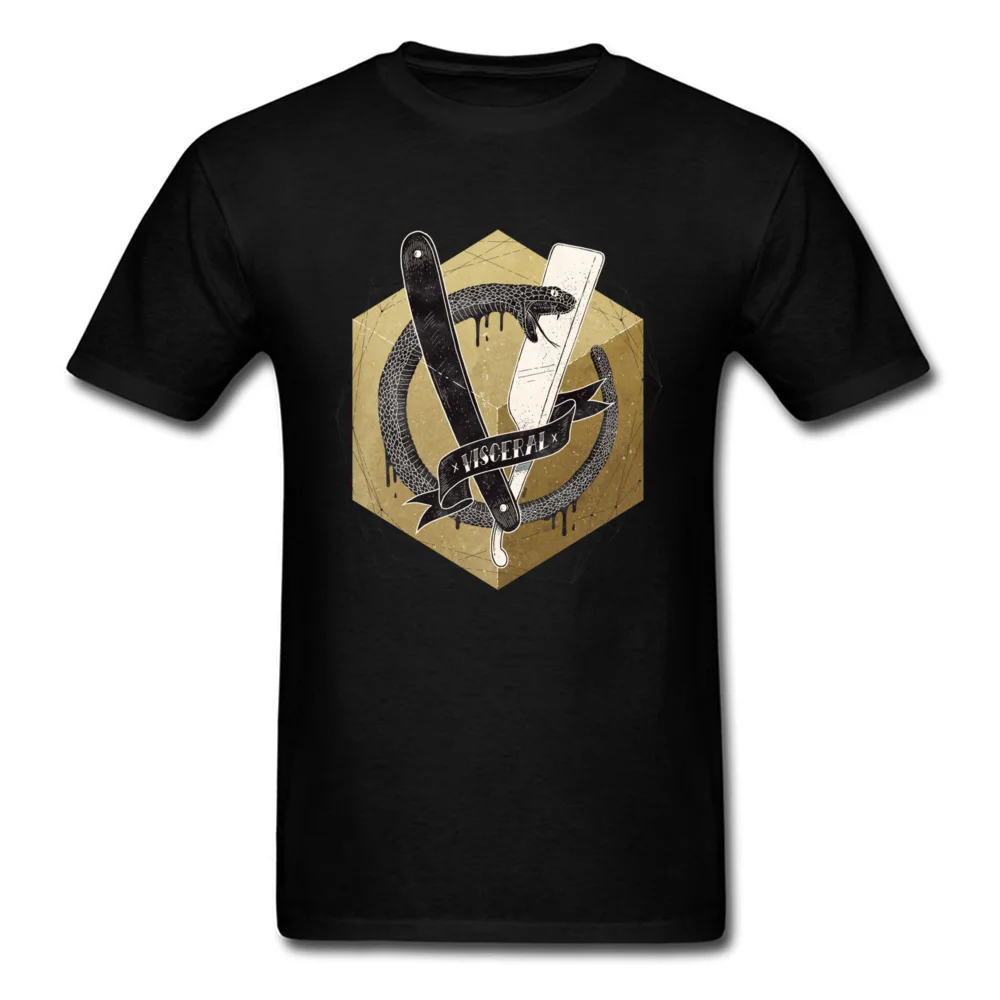 Мужская Винтажная Футболка со змеиным принтом черный топ с геометрическим