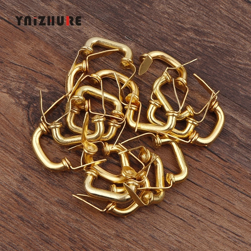 Retro Iron Kitchen Drawer Cabinet Mini Handle Vintage Makeup Box Knobs Antique Pin Pull Handles Gold Color 19*21mm 10Pcs | Обустройство