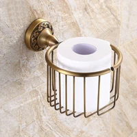 bathroom paper holders antique brass wall mount toilet paper roll basket holder gold toilet tissue box paper towel rack zd935