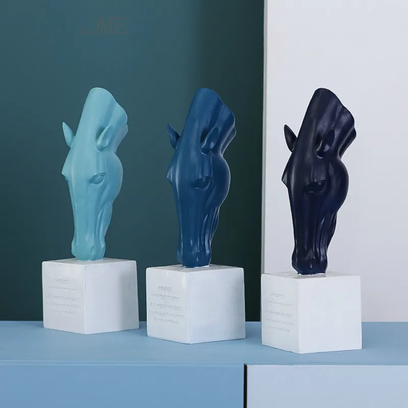 Креативная ваза в скандинавском стиле с головой лошади для гостиной сушеными