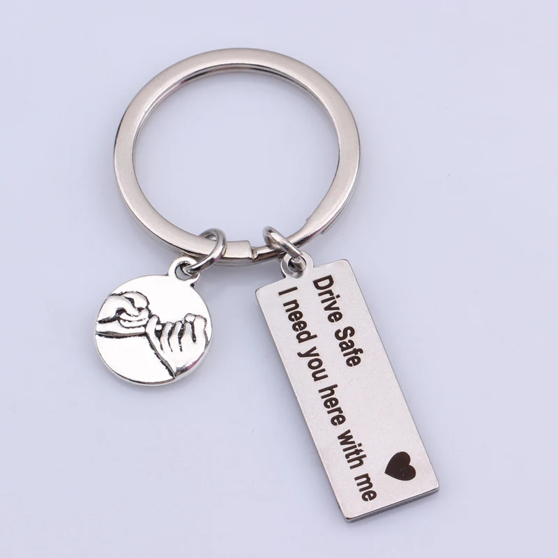Выгравированная сумка брелок обещание на мизинцах сейф для вождения мне нужно