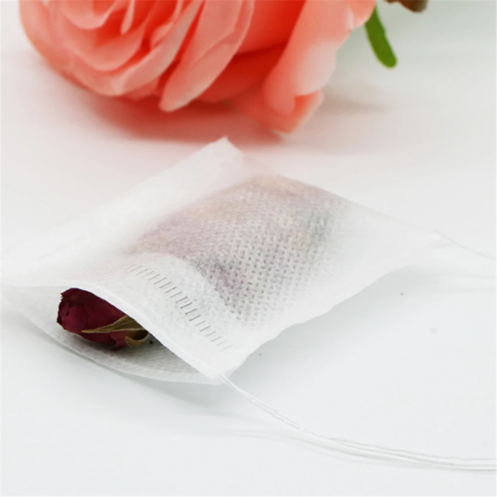 Пустые чайные пакетики из нетканого материала 100 шт. фильтр бумага для травяной