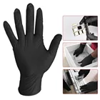 10 шт. удобные резиновые одноразовые механик лаборатории Безопасность работы нитриловые перчатки черный Безопасность рабочие перчатки