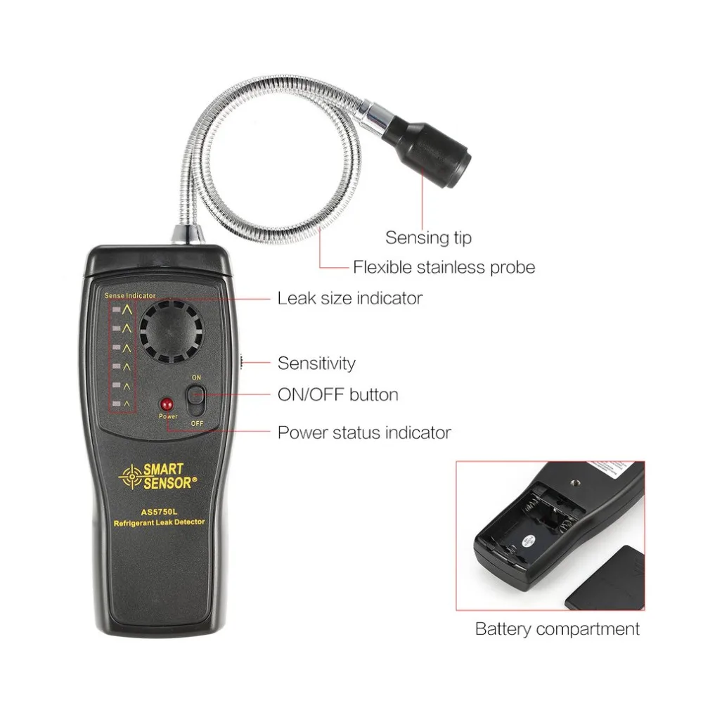 Умный датчик AS5750L детектор утечки хладагента галогенные фреон ХФУ HCFCs HFCs