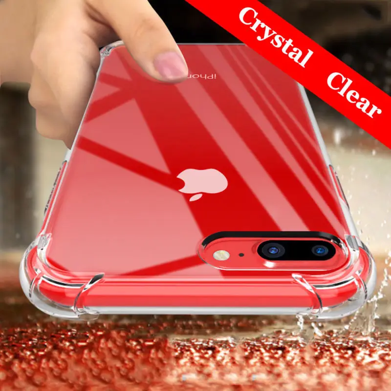 Противоударный бампер, прозрачный защитный чехол для телефона для iPhone 11 X XS XR XS Max 8 7 6 6S Plus, Прозрачная силиконовая задняя крышка