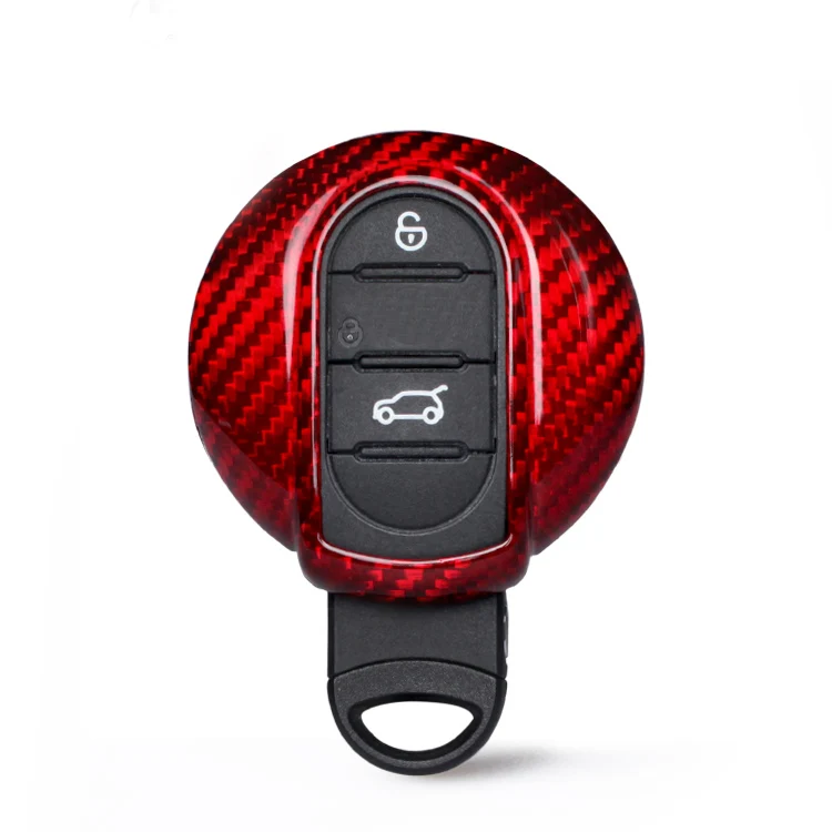 T Carbon Fiber Look Smart Key Fob чехол сумка корпус держатель для ключей BMW Mini Cooper F54 F55 F56 2014 2015