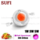 Чип светодиодного освещения для выращивания растений, 1 Вт, 3 Вт, 5 Вт, 380-840 нм