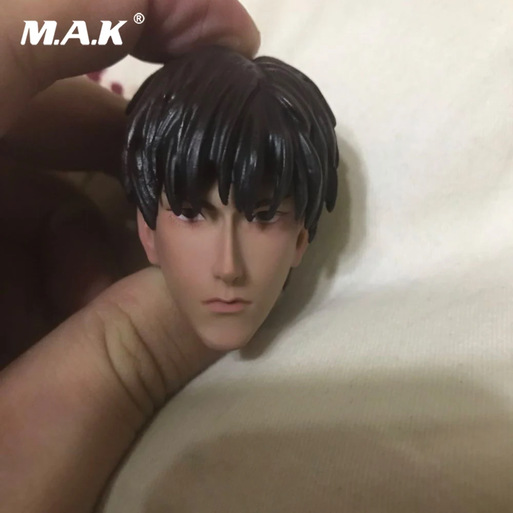 Аксессуар для мужской головы в масштабе 1/6, японское аниме SLAM DUNK Rukawa Kaede, резная модель для фигурки 12 дюймов от AliExpress WW