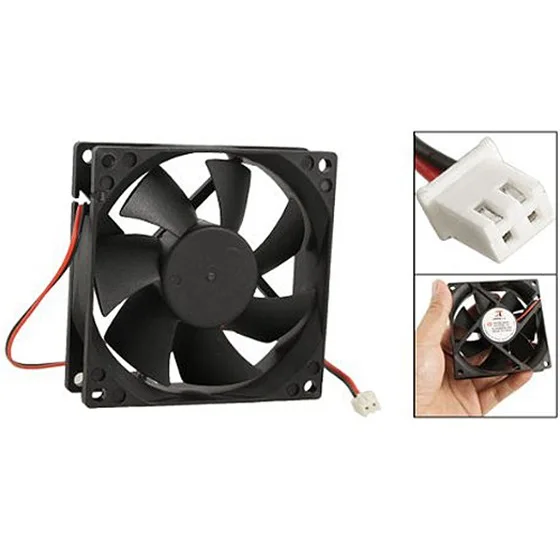 

SODIAL(R) DC 12V Black 80mm Square Plastic Cooling Fan For Computer PC Case