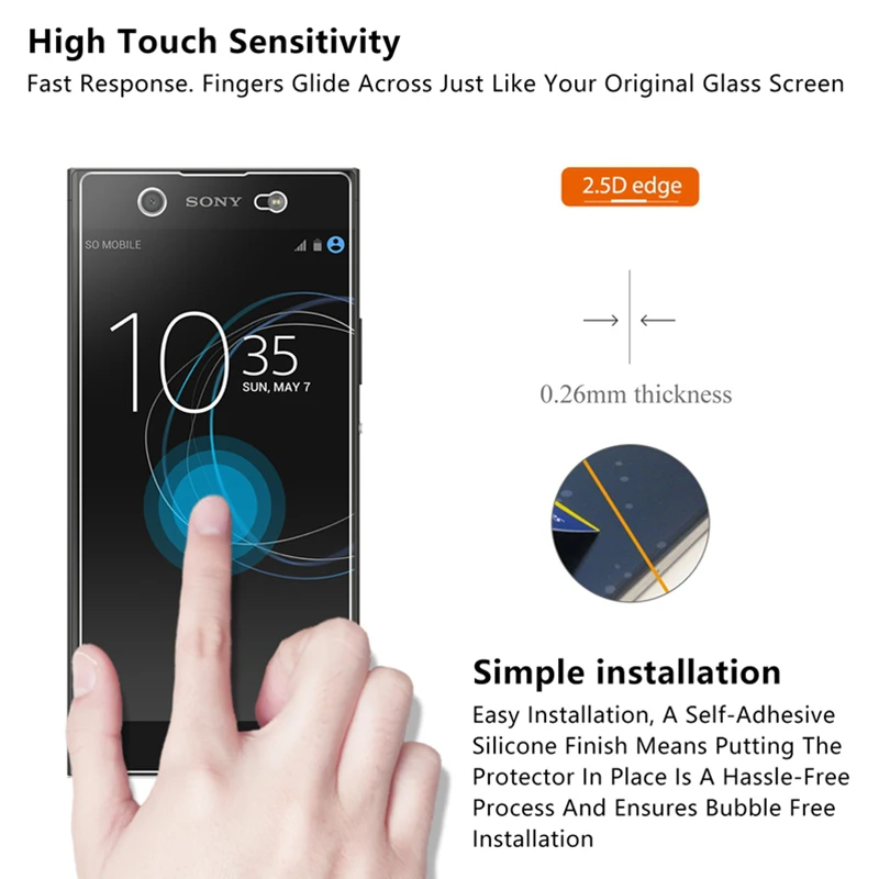2 шт. Защитная пленка для экрана 9H закаленное стекло Sony Z1 Z4 Compact Z2 Z3 Plus Защитное Xperia