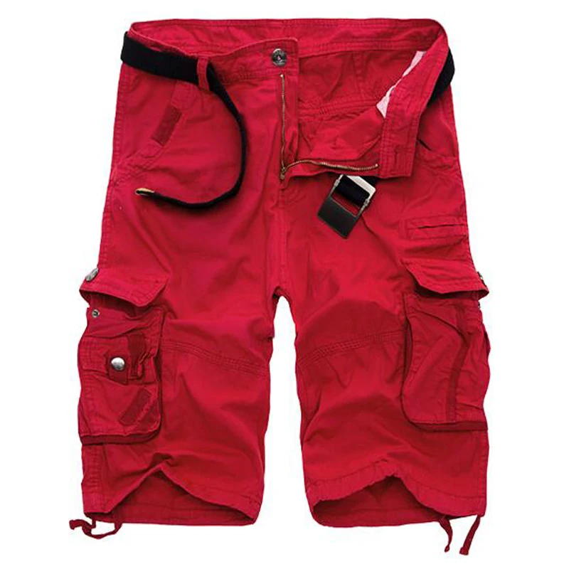 Мужские камуфляжные шорты свободные большого размера с несколькими карманами в