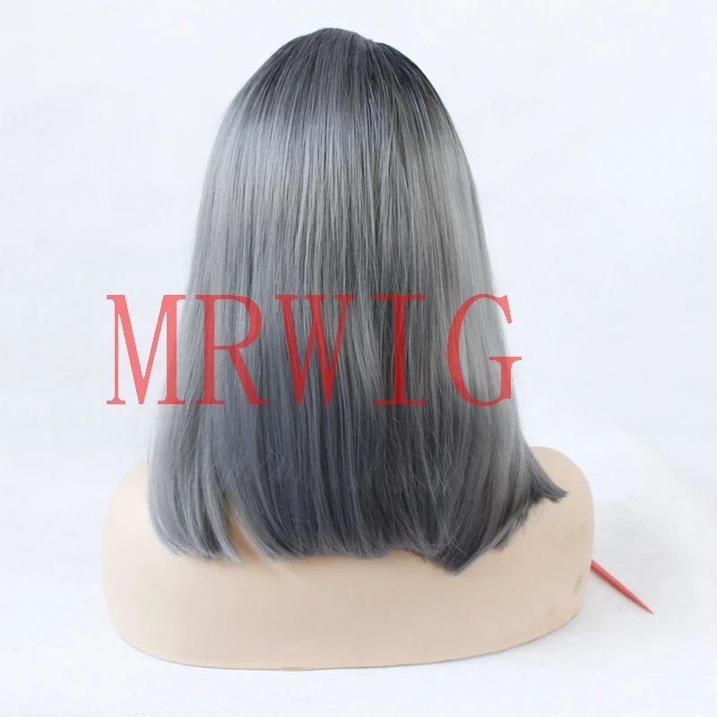 MRWIG короткий боб синтетический бесклеевой передний парик боковая часть правый
