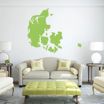 Датская карта Глобус земля страна стены виниловая наклейка на заказ украшение