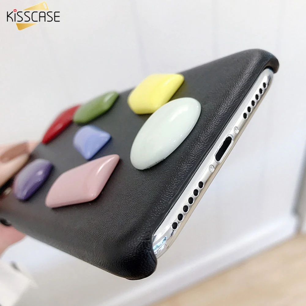 KISSCASE геометрический квадратный чехол для телефона iPhone 7 Plus X XR XS MAX TPU Чехлы задней