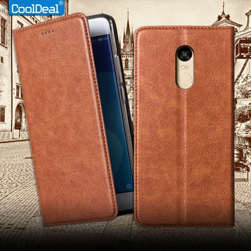Винтаж кожаный чехол для Xiaomi Redmi Note 4x откидная крышка note4x cooldeal Оригинальный