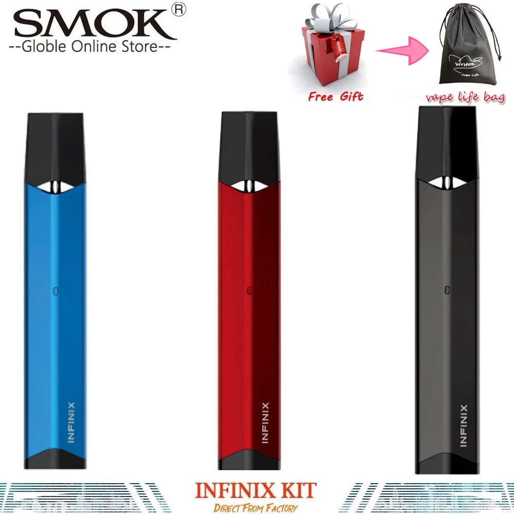 Оригинальная вейп ручка SMOK Infinix комплект 250 мАч встроенный аккумулятор и 2 мл
