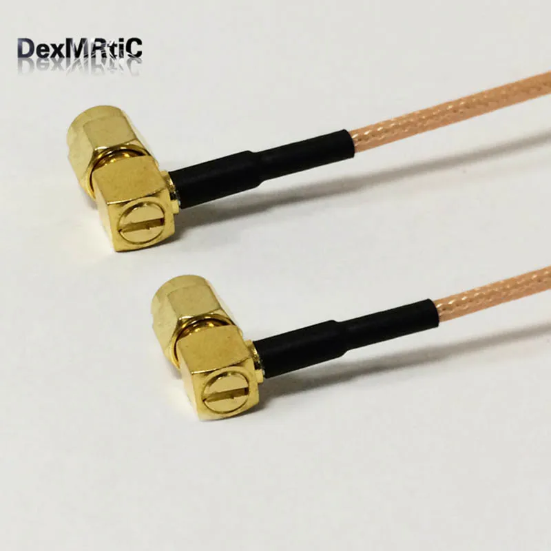 1 шт. Новый RP SMA мужской правый угол для штекер 90 градусов кабель pigtail RG316 оптовая