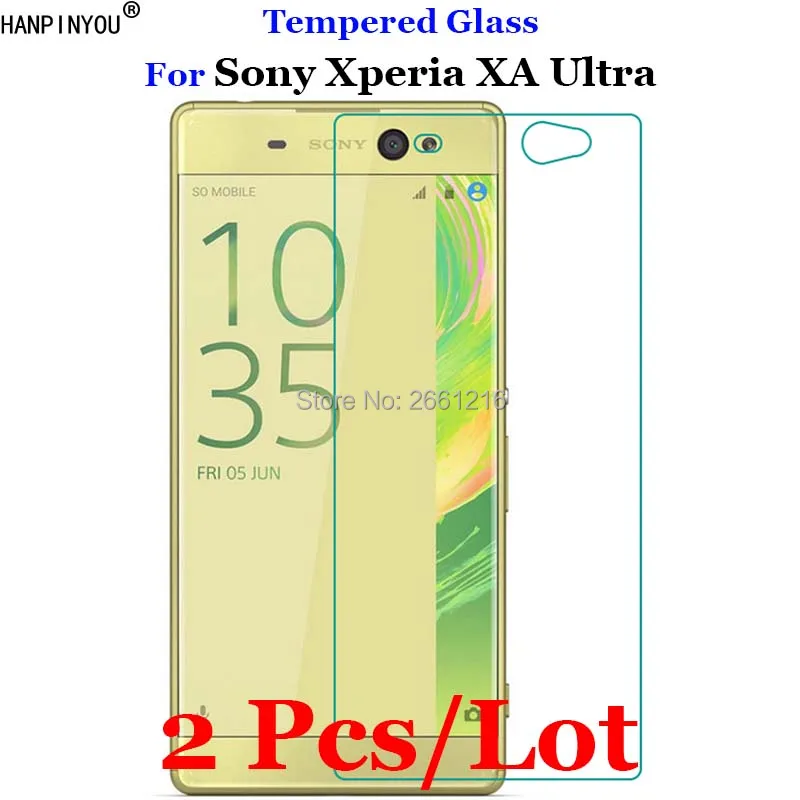 Закаленное стекло для Sony C6 2 шт. 9H 2.5D Премиум Защитная пленка экрана Xperia XA Ultra F3211