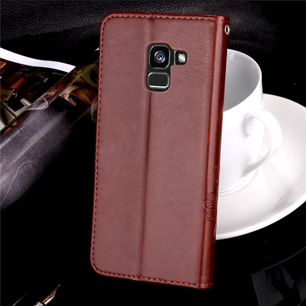 Ретро Роскошный кожаный магнитный чехол подставка с откидной крышкой для Samsung