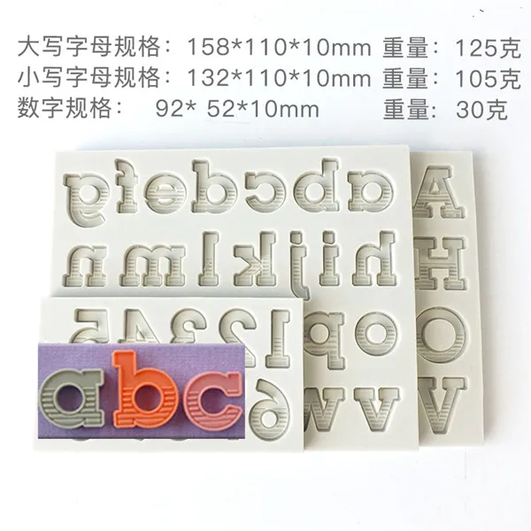 

European Style Letter Number Fondant Cake Molds Chocolate Mould for the Kitchen Baking Sugarcraft Decoration Tools