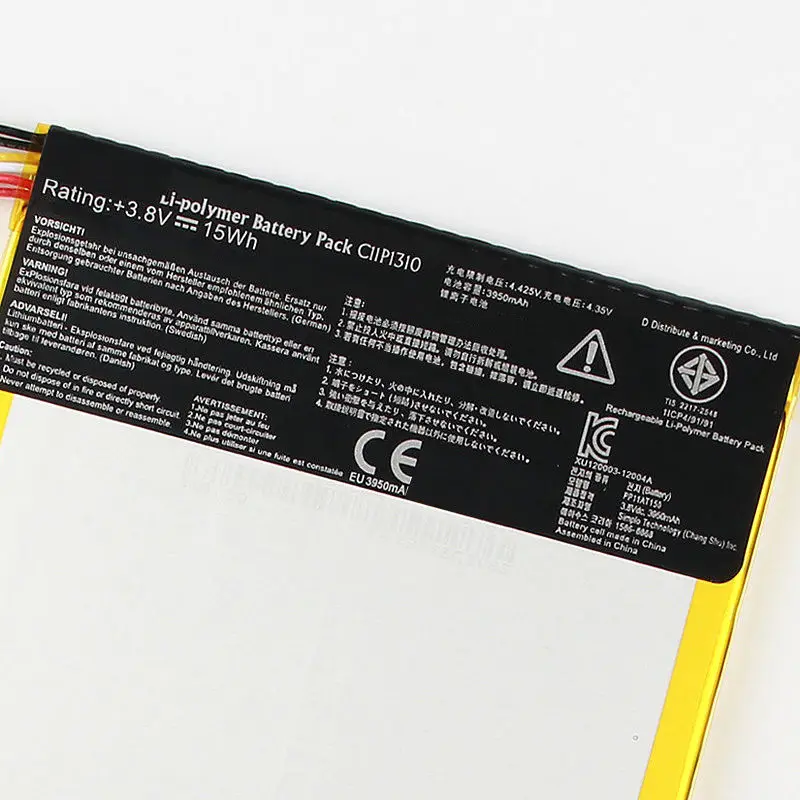 Натуральная C11P1310 3950 мАч аккумулятор планшетных ПК для Asus FonePad 7 ME372CG K00E ME372