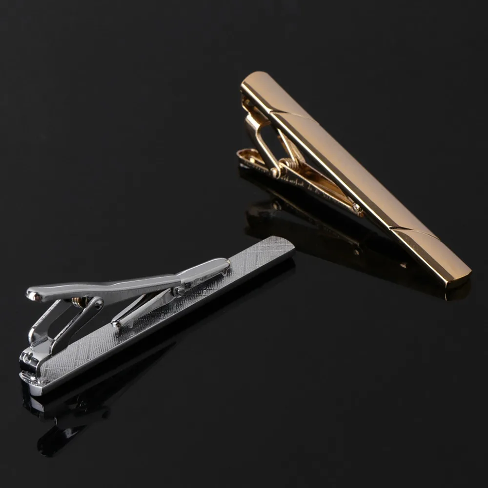 

JAVRICK 3Pcs Men Tie Clip Mixed Color Bar Alloy Mirror Classic Stripe Business Accessory 3 Type