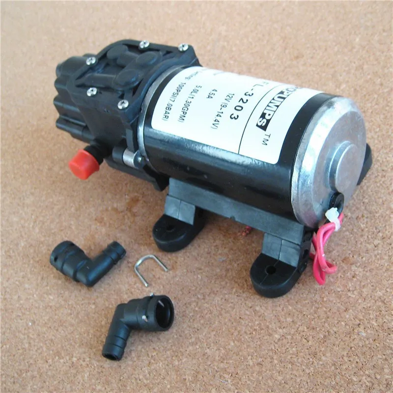Высокое давление DC 12 в 5л/мин 100Psi микро электрический самовсасывающий насос для домашнего автомобиля мойщик использовать лодку распыления воды