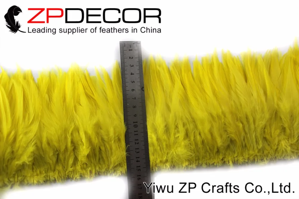 Zpdecor 700-800 штук/комплект 4-6 дюймов Профессиональная технология окрашивания петушиное перо натянутый желтый для карнавального костюма